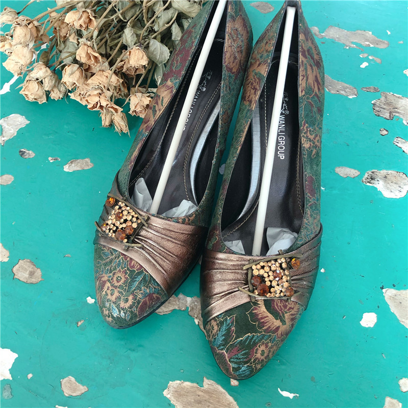 Vintage Retro Nostalgic Shoes from the Mother's Era, Vintage Style, Suitable for Pairing with Cheongsam and Hanfu, Wl
