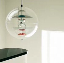Customized acrylic ball chandelier semi-round ball plexiglass ball lampshade