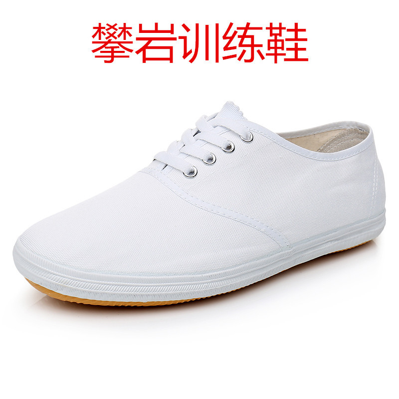 College Students' Rock Climbing Training Non-Slip White Sneakers Canvas Shoes Men's and Women's Shoes Taekwondo Training Performance White Cloth Shoes College Students' Rock Climbing Training Non-Slip White Sneakers Canvas Shoes Men's and Women's Shoes Taekwondo Training Performance White Cloth Shoes