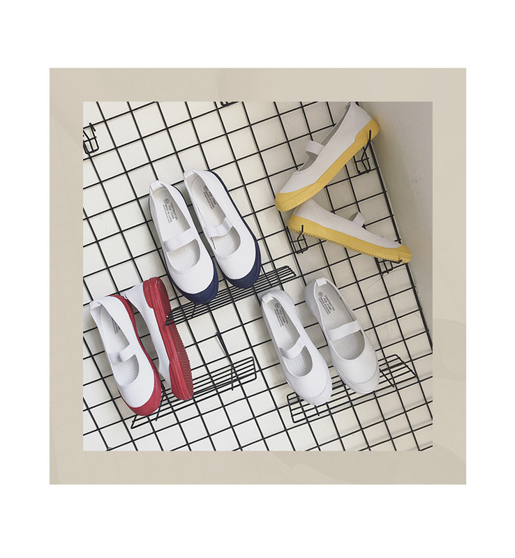 [in Stock] Jk Shoes Versatile Academy Japanese Style Lightweight Flat Nurse Cloth Shoes New Round-Toe Indoor Shoes Single Shoes