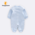 Quần áo trẻ em Tong Tai nam và nữ bé jumpsuit cotton ấm áp mùa thu đông mùa đông tay áo dài 3-18 tháng áo liền quần có tất baby Áo liền quần