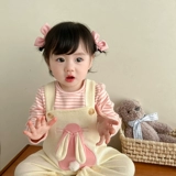 Весенний милый комбинезон для раннего возраста, комплект для девочек