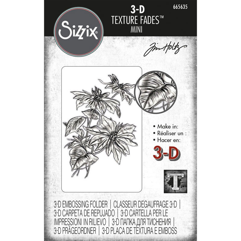 sizzix 3DTexture Fades texture clip mini one pint red Tim Holtz 665635