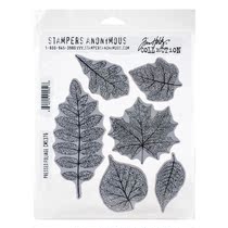 Stampers Anonymous CMS376 Leaf Rubber Stamp tim