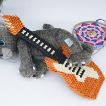 Primary and secondary school students hand-made class homework semi-finished paper insert guitar ornaments triangle insert origami material package