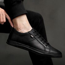 Hot air flag board shoes mens Korean version F2 tide brand leather casual shoes foot king all-match autumn and winter breathable chic trend shoes