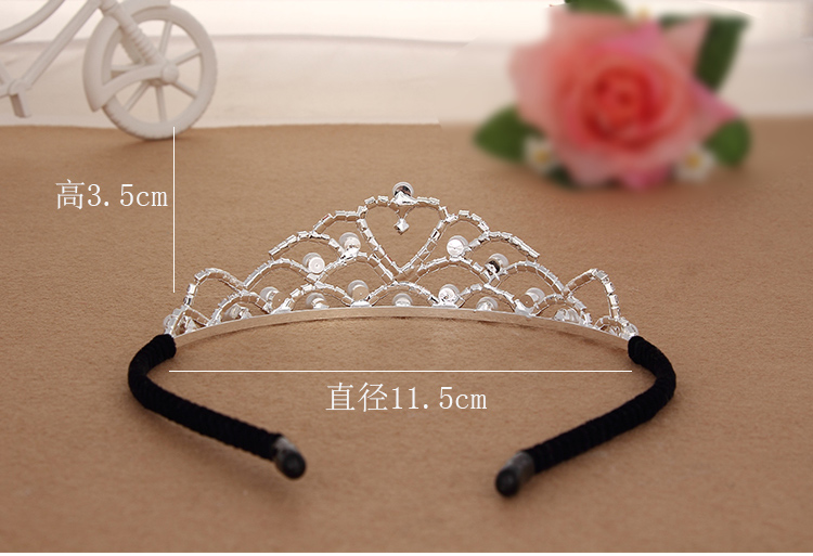 Hàn quốc phiên bản của trẻ em vương miện headband công chúa dễ thương nước khoan bit bé gái kẹp tóc cô gái thái vương miện phụ kiện tóc