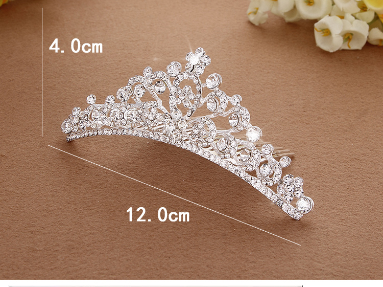 Hàn quốc phiên bản của trẻ em vương miện headband công chúa dễ thương nước khoan bit bé gái kẹp tóc cô gái thái vương miện phụ kiện tóc