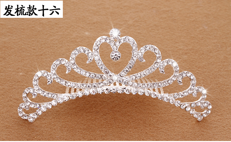 Hàn quốc phiên bản của trẻ em vương miện headband công chúa dễ thương nước khoan bit bé gái kẹp tóc cô gái thái vương miện phụ kiện tóc