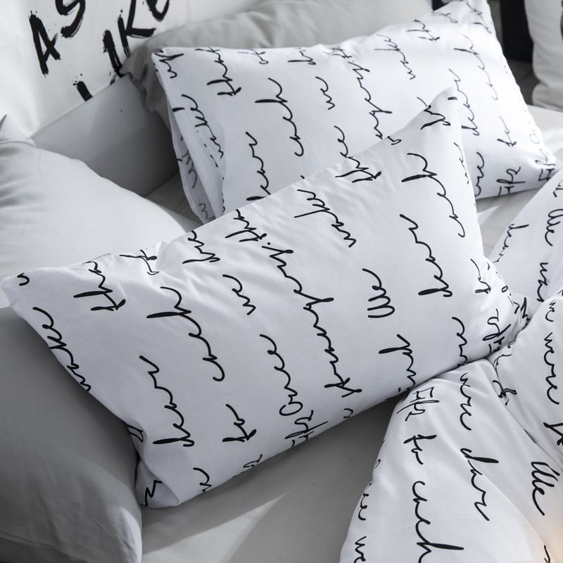 Một cặp gắn đơn giản 100% cotton sinh viên tươi nhỏ gối tay 48 74cm bông gối đơn - Gối trường hợp gối vỏ đỗ