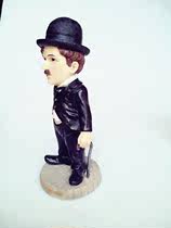 Resin crafts Creative decorative character ornaments World celebrities American Chaplin statue model