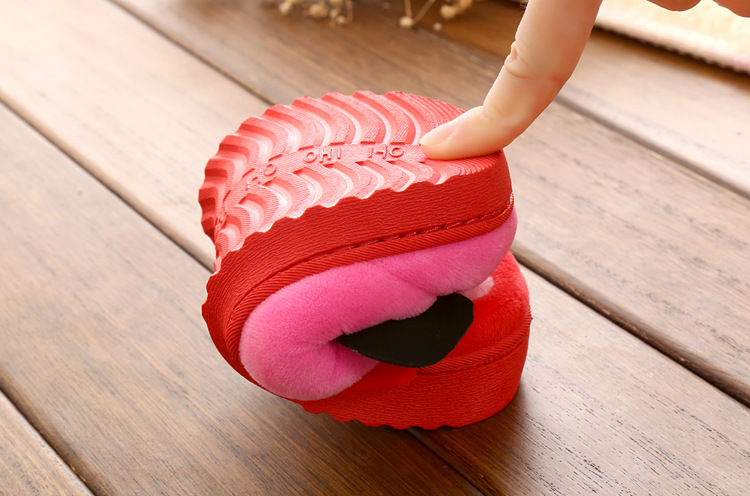 Chaussons enfants en suède pour hiver - semelle caoutchouc - Ref 1005084 Image 16