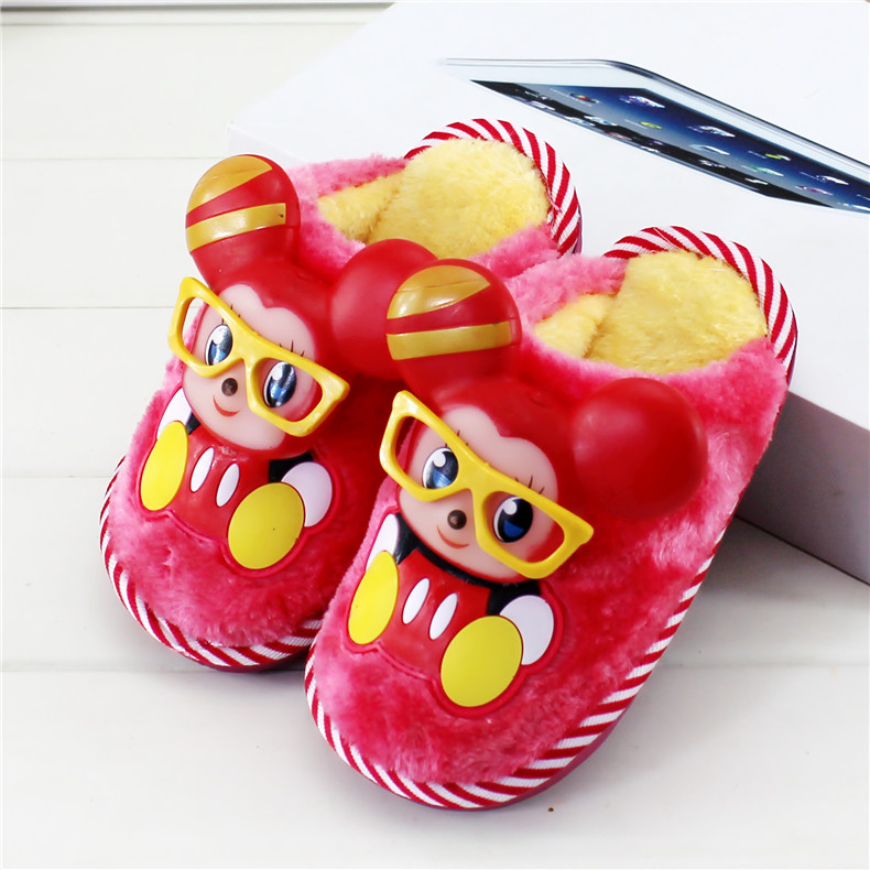 Chaussons enfants en suède pour hiver - semelle caoutchouc - Ref 1005083 Image 11