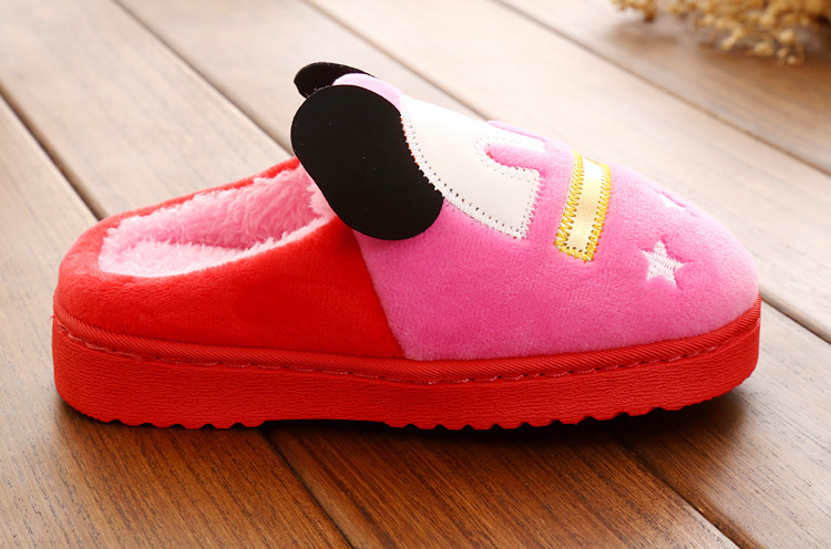 Chaussons enfants en suède pour hiver - semelle caoutchouc - Ref 1005084 Image 12