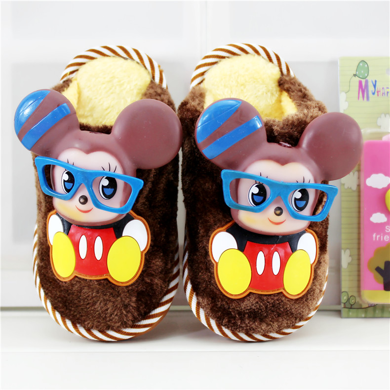 Chaussons enfants en suède pour hiver - semelle caoutchouc - Ref 1005083 Image 20