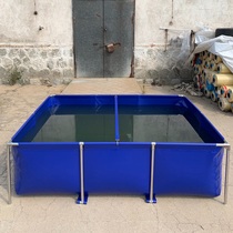 Canvas fish pond with bracket thickened koi rainproof cloth breeding pond Outdoor indoor courtyard pool Temporary breeding pool