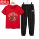 Nam Cực trai Summer Outfit 2020 New triều trai trắng ngắn tay Kids Loose mùa hè cho trẻ em ăn mặc.