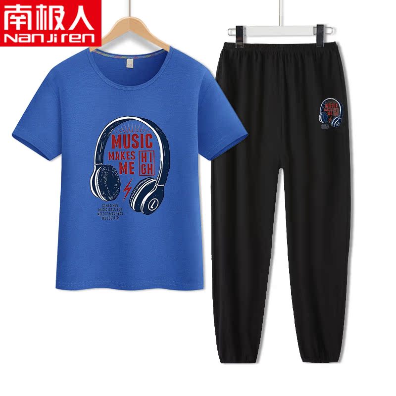 Bé trai Summer Outfit Siume 2020 New Tide Boy Handsome thể thao mùa hè ngắn tay áo hai mảnh quần áo trẻ em mùa hè của.