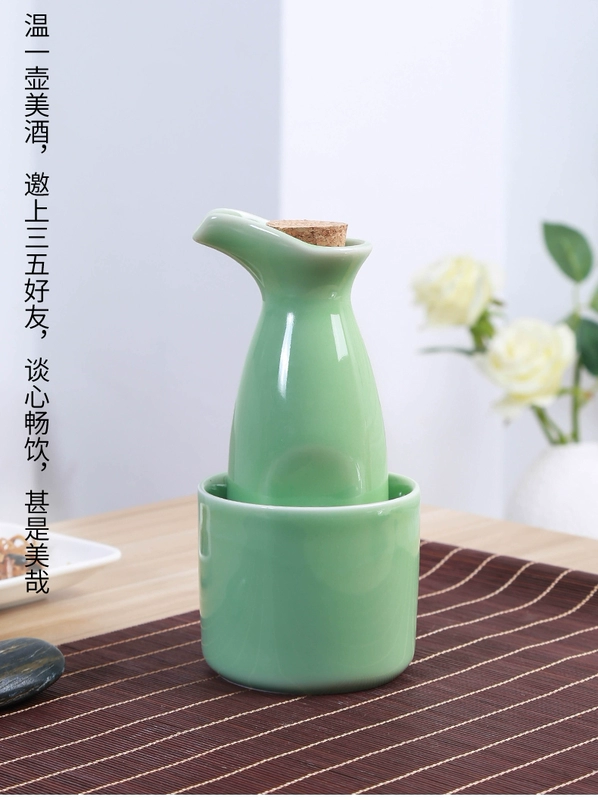 Ba hai ấm rượu gốm lẩu vàng rượu vang trắng rượu sake nhà rượu vang rượu vang ấm rượu ly nhỏ hầm rượu ba ba ly uống rượu vang đỏ cao cấp