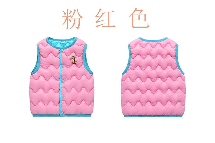 Mùa thu và mùa đông trẻ em mới xuống vest cotton ở cả hai bên mặc bé trai và bé gái nhẹ áo ấm bé trai áo gile trẻ em nam