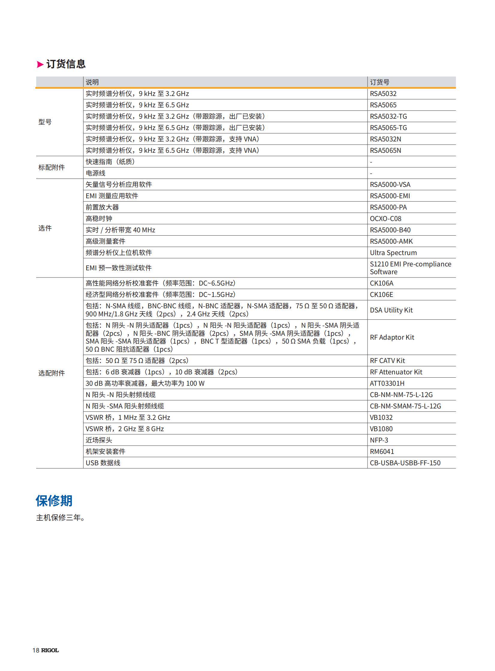 Анализаторы спектра rigol普源频谱分析仪rsa5065 5065-tg 5032 5032-tg 5032n 5065n Pu source