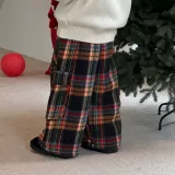 Детские штаны для мальчиков, удерживающая тепло детская зимняя альпака для отдыха, увеличенная толщина, свободный прямой крой