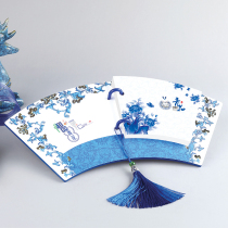 2023 Wood Zhou Calendar Rabbit Year Green Flower Porcelain Sector National Wind Desk Calendar Custom Bronzing Lunar Calendar For Business Printing