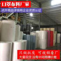 Mask cloth protective clothing raw material non-woven fabric color source material disposable flat mask filter fabric manufacturer
