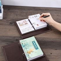 2022 Desk Calendar Business Defecation Cortex Calendar Set Up For Tiger Year Notepad Retro-Ancient Ripping Lunar Calendar Custom Bronzing