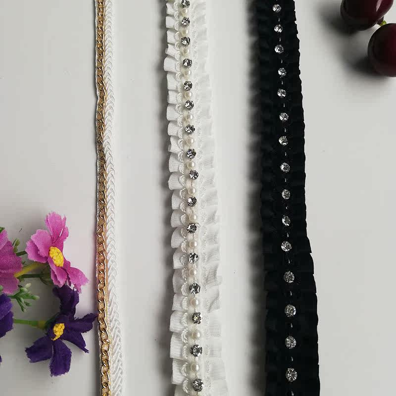 Clothing Accessories Accessories Webbing Lace Chain Sub Chain Handmade Nail Pearl Drill Accessories Bookable Size Factory Direct Selling