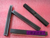 Connector simple horn socket DC3-60PS 2*30 pitch 2 54MM 180 degree right angle welding plate