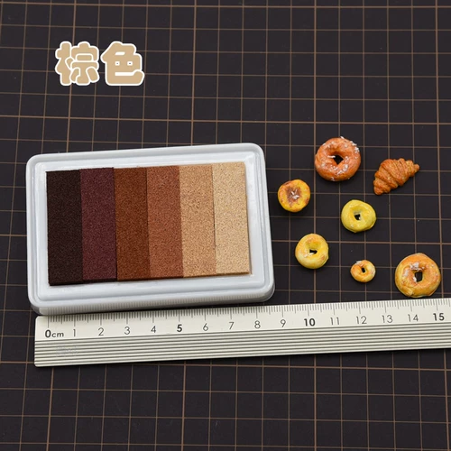 Сверхлегкая глина, игра с едой, поролоновая пигментированная чернильная подушечка, 6 цветов, градиент