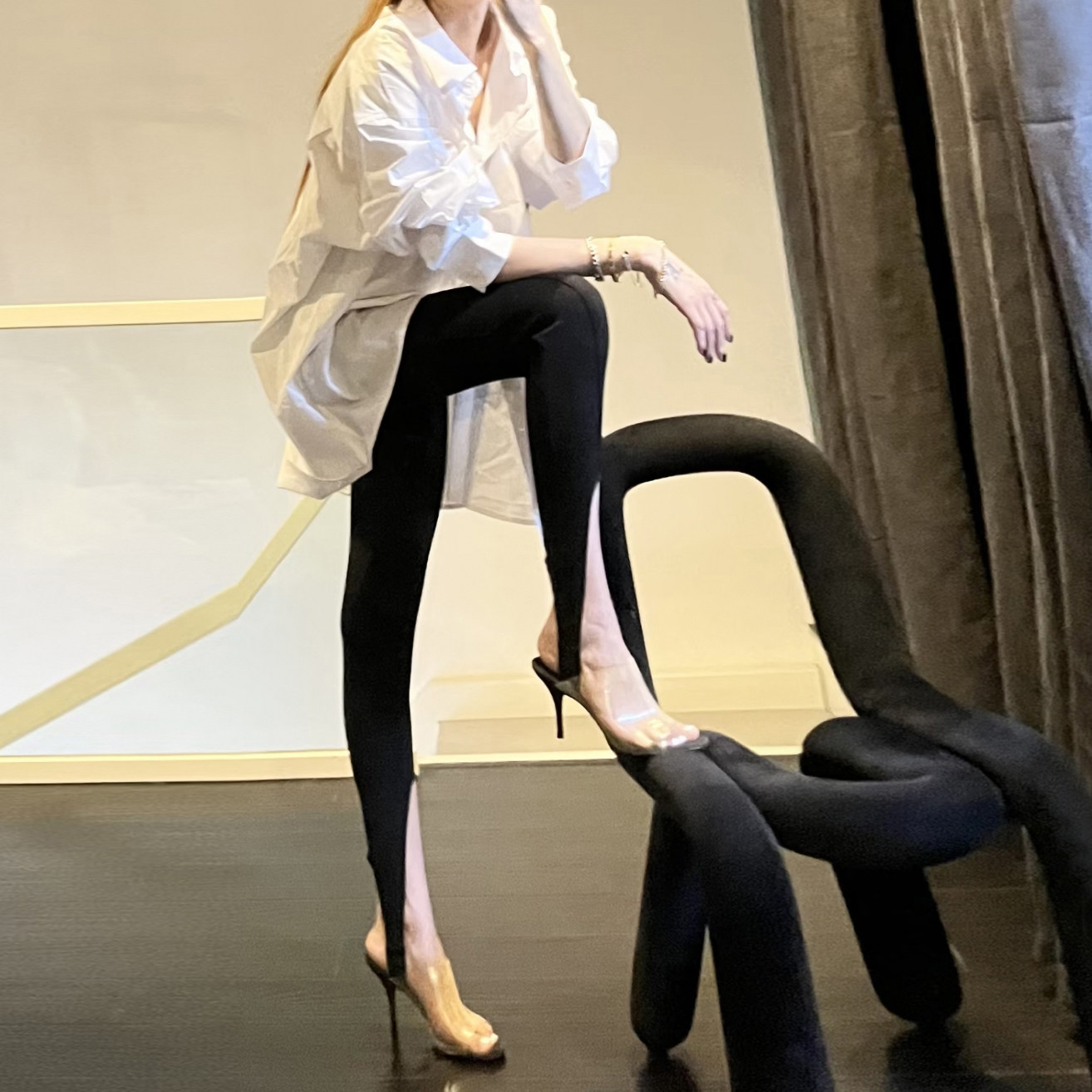 Naked feeling hyosung  spandex Octahedron elastic Regular customers collect 2 strip   store goods   leg long 2 rice Step on one's feet Leggings Show thin Good to wear