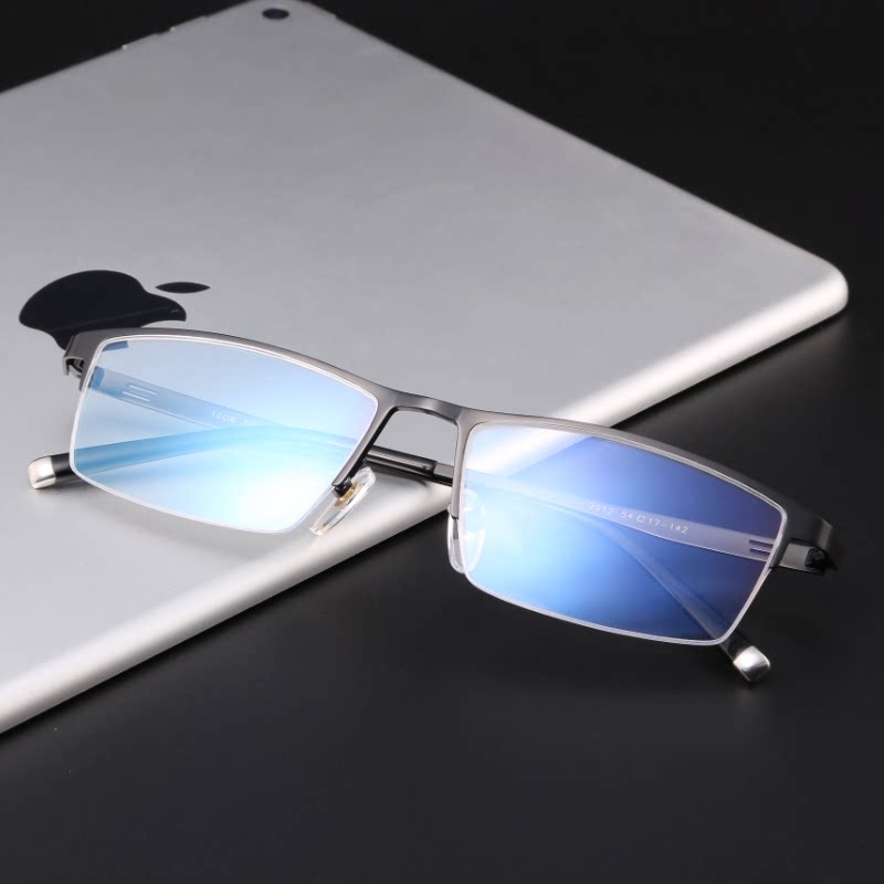 With full half frame myopia glasses male pure titanium comfort finished product 100 150 200 250 300 400 500 degrees