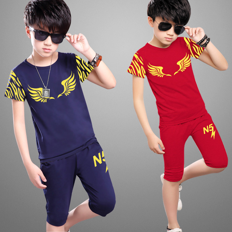 夏装4男童短袖短裤套装6儿童装7小男孩8夏季9夏款11衣服3-12岁10