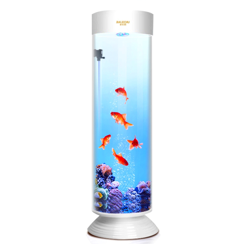 Jiale kitchen fish tank Living room small cylindrical fish tank