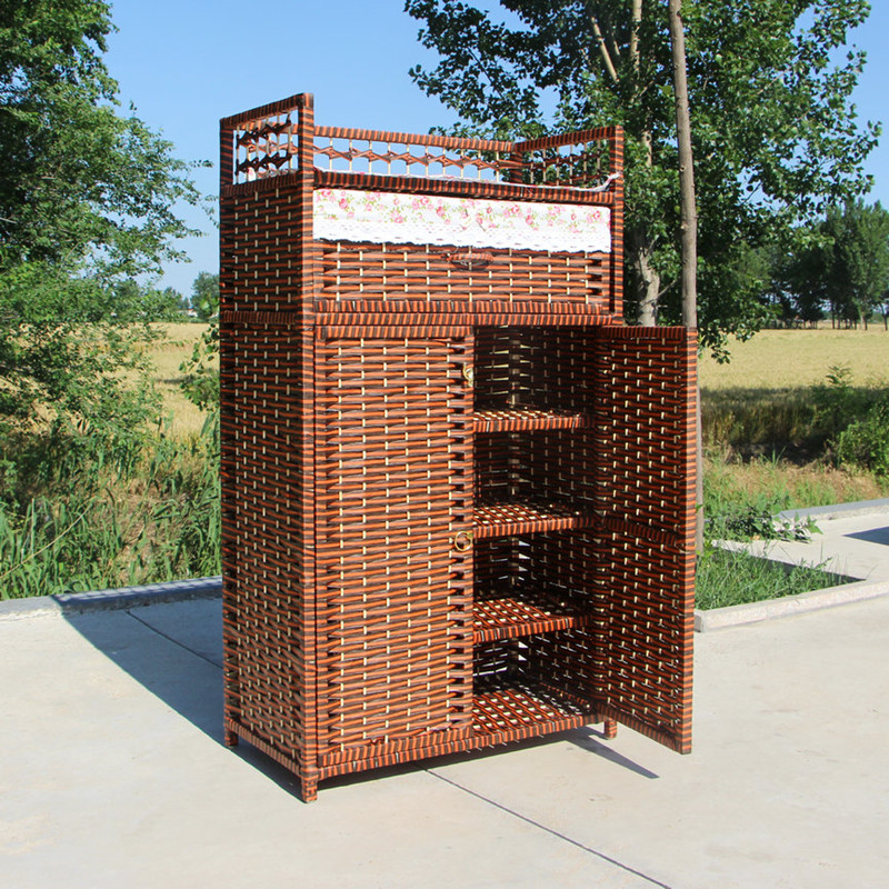 Rattan simple shoe rack household economical multi-layer shoe cabinet multi-functional hall cabinet porch storage dust-proof rack