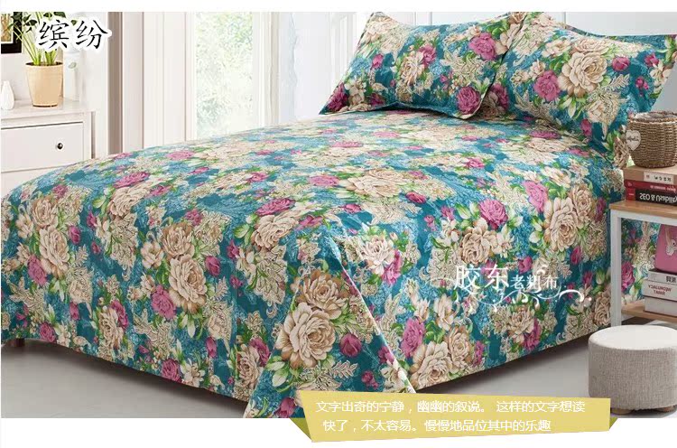 Cũ thô in vải Four Seasons dày dệt ở nhà tinh khiết chăn đơn hoặc kép ký túc xá 1,2m 1.5m1.8 2.0 Chuang - Khăn trải giường thảm lông cừu trải giường