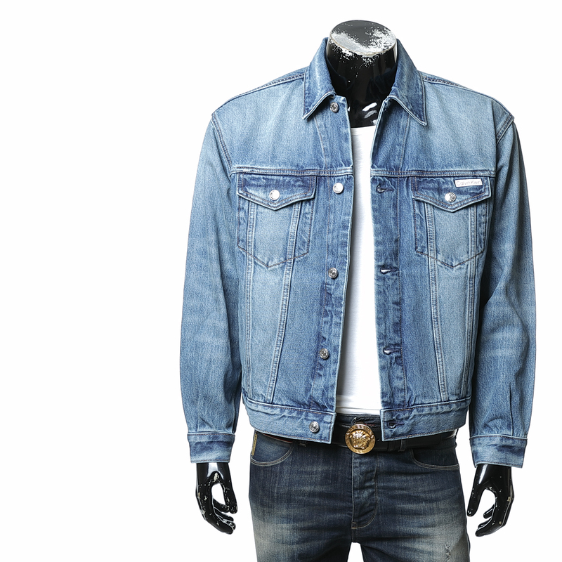 Calvin Klein Jeans Ck Men's Fashion Simple Washed Denim Jacket Lv04Rd706G
