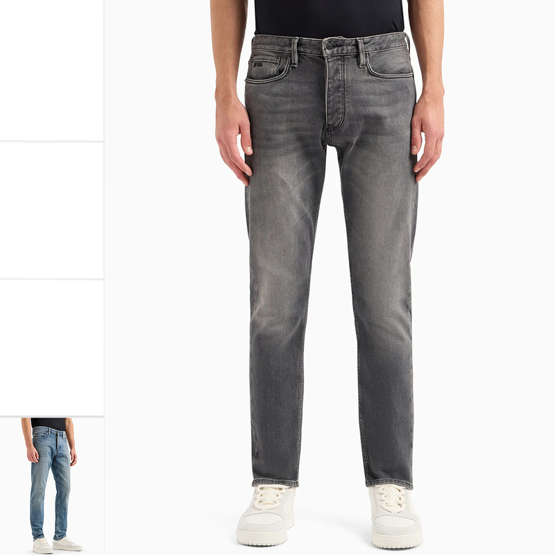 Emporio Armani Ea Armani Men's Fashion Eagle Logo Slim Fit Jeans 6R1J75 1D05Z