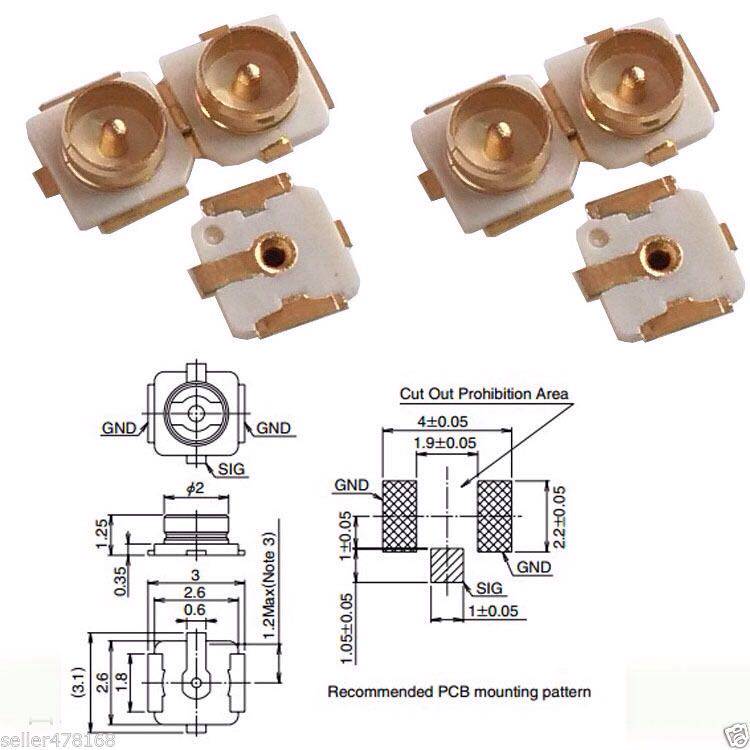 U FL seat IPEX IPX connector RF coaxial connector patch antenna seat