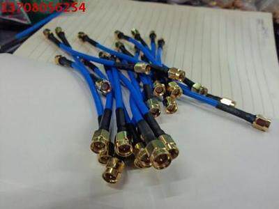 SMAJJ radio frequency connecting wire SMA public to RG405 line is also 32 line blue semi-flexographic line length 20CM