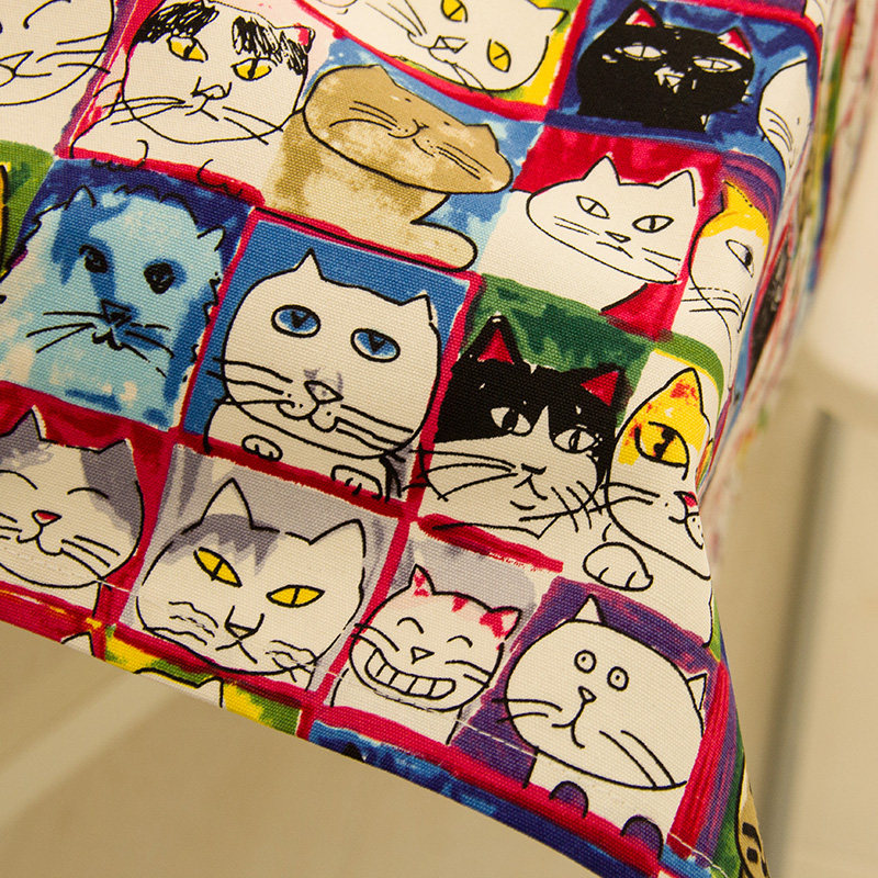 (home pose) eco-friendly natural pure cotton kitty tablectable cloth customizable ins table Bugaib tea table dining room BJ
