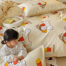 (Residence posture) ins and windy cute dogs pure cotton single double bed with supplies four pieces of MI40 support