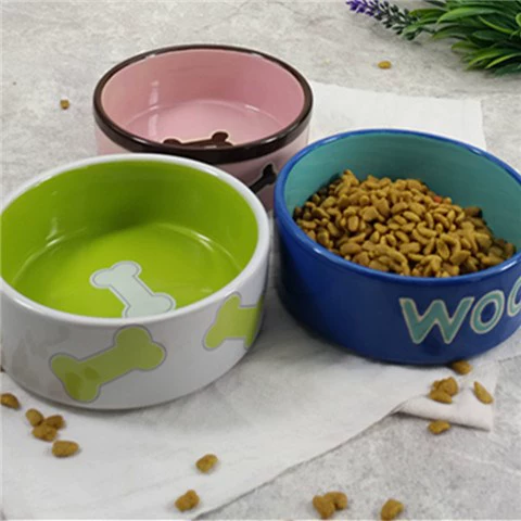 Gốm con chó bát chó nồi mèo bát mèo nồi nước dễ thương bát thức ăn bát thức ăn bát con chó con mèo cần thiết hàng ngày bát - Cat / Dog hàng ngày Neccessities