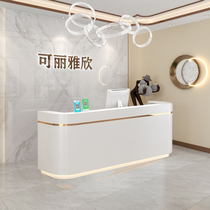 Beauty salon cashier bar light luxury clothing barber shop simple modern dental clinic front desk reception counter