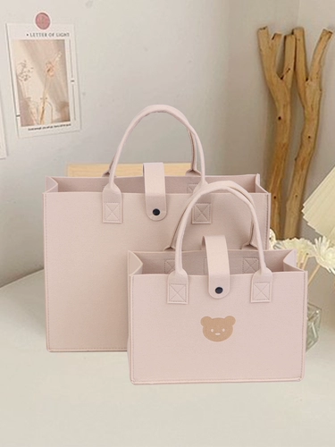 Льняная сумка для выхода на улицу, сумка через плечо, с медвежатами, подходит для студента