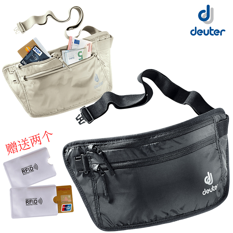 Imported Germany Deuter Dot ultra-thin travel hidden security anti-theft close-fitting mobile phone wallet Passport belly fanny pack