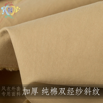 Thickened All-cotton Twill Pure Cotton Double Warp Twill Wash Water Windcoat Jacket Cotton Stock Home Cloth Art