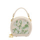 CaritKoty high-end embroidered small round bag 2023 spring new commuter niche handbag female Messenger